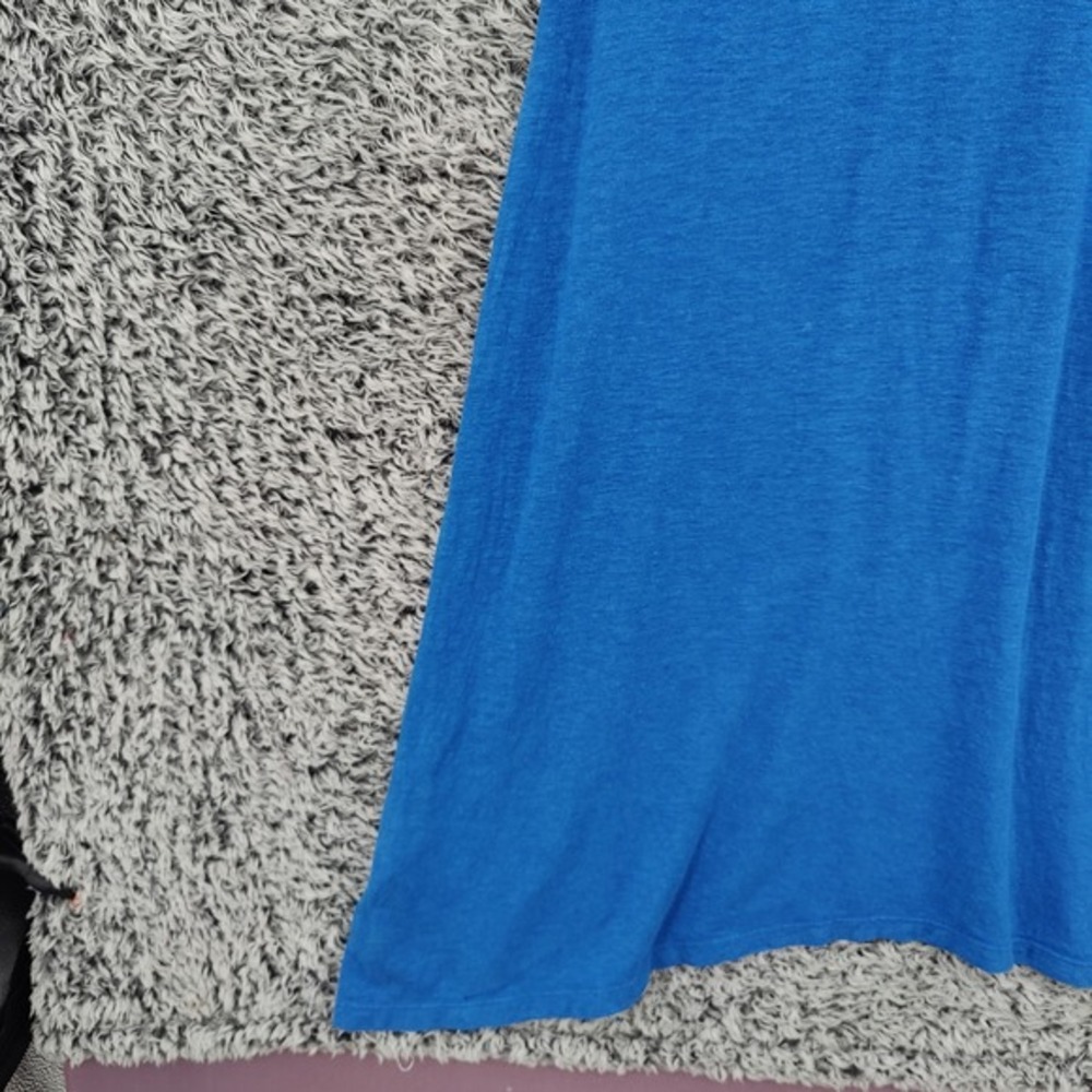 Eileen Fisher Womens Coastal Minimalist Hemp Cotton Dress M Blue Asymmetric Hem - Picture 15 of 16